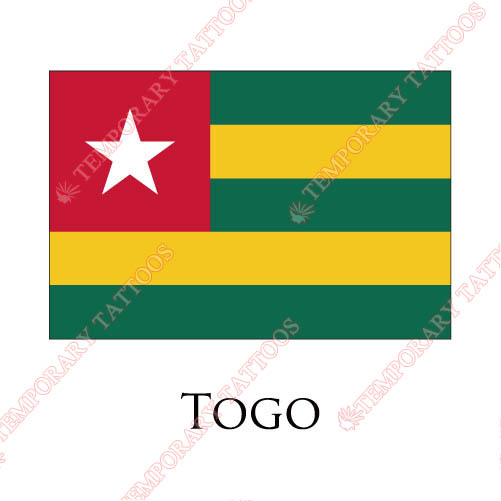 Togo flag Customize Temporary Tattoos Stickers NO.2001